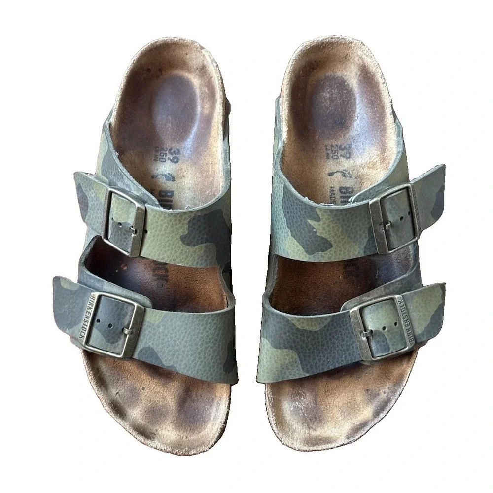 Birkenstock Arizona Camo Vegan Sandals EU 39/8.5 Green